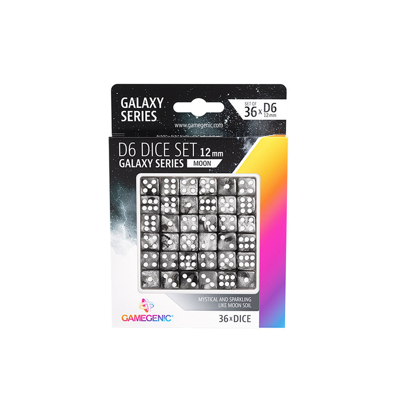 12mm D6 Dice Block (36) - Galaxy Series: Moon