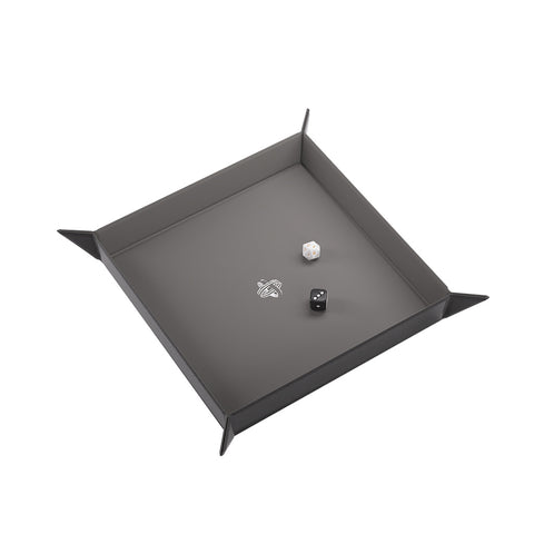 Gamegenic: Magnetic Square Dice Tray - Black/Gray