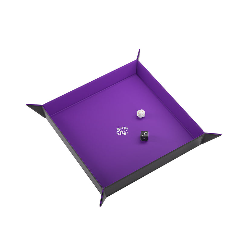 Gamegenic: Magnetic Square Dice Tray - Black/Purple