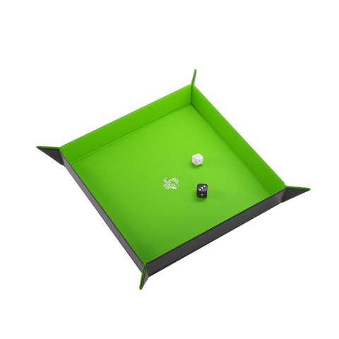 Gamegenic: Magnetic Square Dice Tray - Black/Green