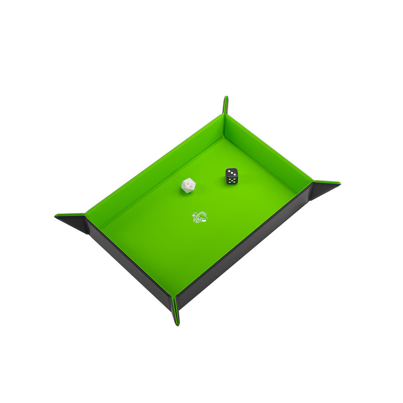 Gamegenic: Magnetic Rectangular Dice Tray - Black/Green