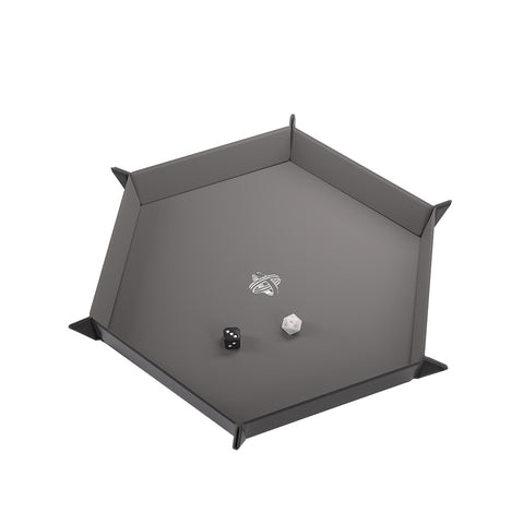 Gamegenic: Magnetic Hexagonal Dice Tray - Black/Gray
