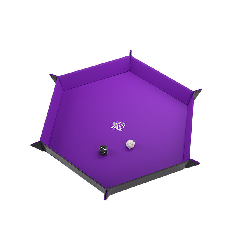 Gamegenic: Magnetic Hexagonal Dice Tray - Black/Purple