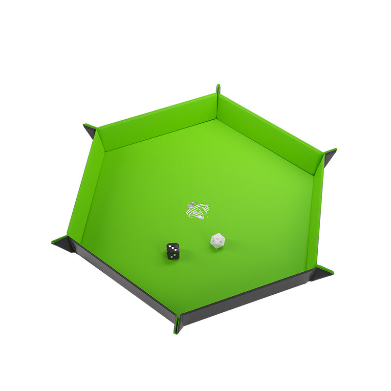 Gamegenic: Magnetic Hexagonal Dice Tray - Black/Green
