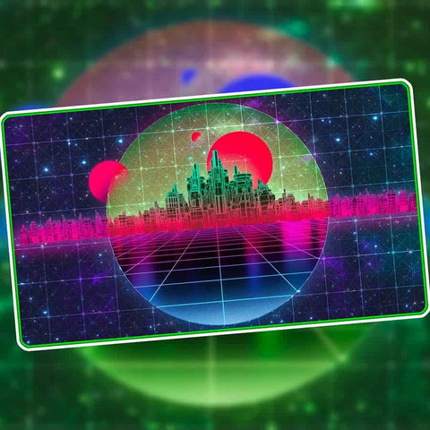 Forest - Infinite Black Playmat - Retrowave