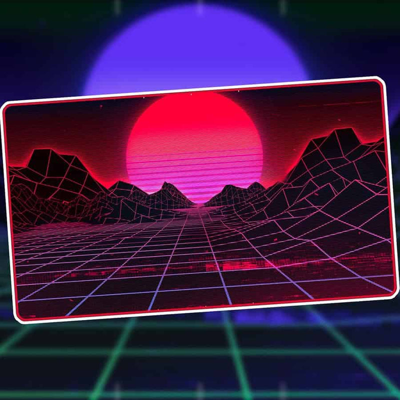 Mountain - Infinite Black Playmat - Retrowave