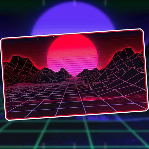 Mountain - Infinite Black Playmat - Retrowave