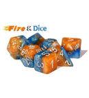 RPG 7 Dice Set: Halfsies Dice - 'Fire & Dice'