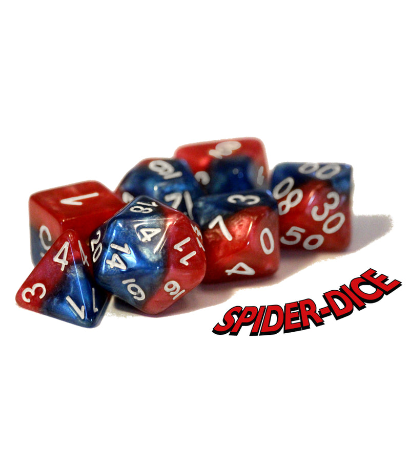 RPG 7 Dice Set: Halfsies Dice - 'Spider-Dice'