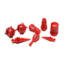 Polyhero Warrior 8 Dice Set in Crimson Carnage