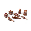 Polyhero Warrior 8 Dice Set in Imperial Bronze