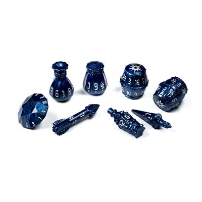 Polyhero Rogue 8 Dice Set in Midnight Blue
