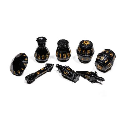 Polyhero Rogue 8 Dice Set in Nightshade