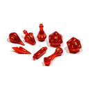 Polyhero Wizard 8 Dice Set in Dragonfire