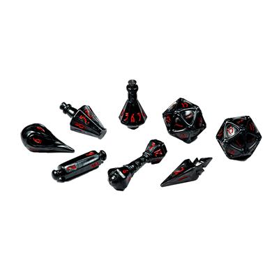 Polyhero Wizard 8 Dice Set in Shadow