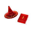 Polyhero Wizard d20 Wizard Hat and D2 Spellbook in Dragonfire