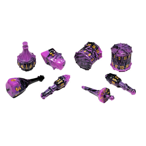 Polyhero Bard 8 dice Set Violet Lullaby