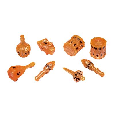Polyhero Bard 8 dice Set Amber Ale