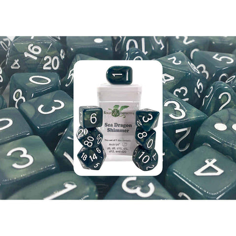Dice Set (7) - Sea Dragon Shimmer Arch'd4