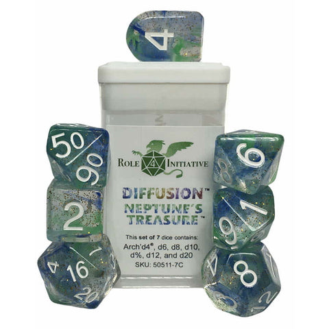 Dice Set (7) - Neptune's Treasure Arch'd4