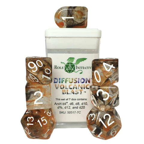 Dice Set (7) - DIFFUSION VOLCANIC BLAST - arch'd4