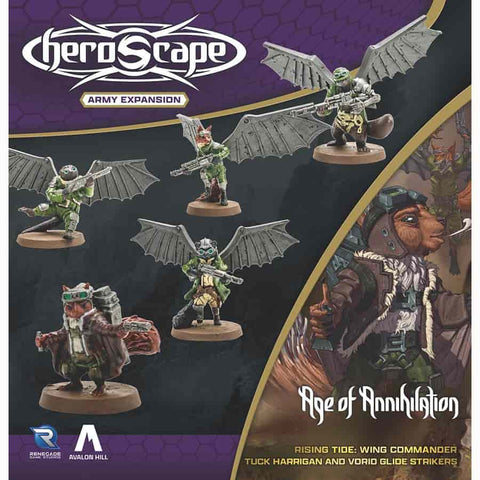 HEROSCAPE: Rising Tide: Wing Commander Tuck Harrigan and Vorid Glidestrikers Army Expansion