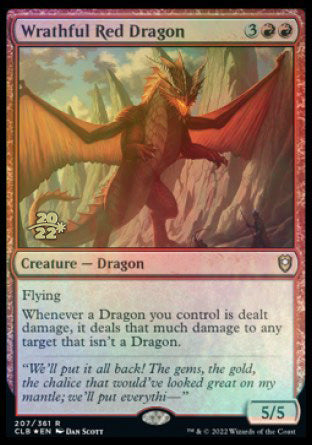 Wrathful Red Dragon [Commander Legends: Battle for Baldur's Gate Prerelease Promos]