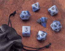 Gemstone Dice: Blue Jasper - 7pc Set (12mm)