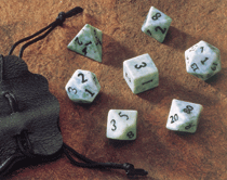 Gemstone Dice: Green Jade - 7pc Set (12mm)