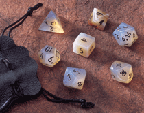 Gemstone Dice: Carnelian - 7pc Set (12mm)