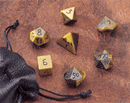 Gemstone Dice: Tiger Eye - 7pc Set (12mm)