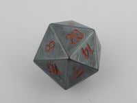 Gemstone Dice: Giant D20 - Hematite