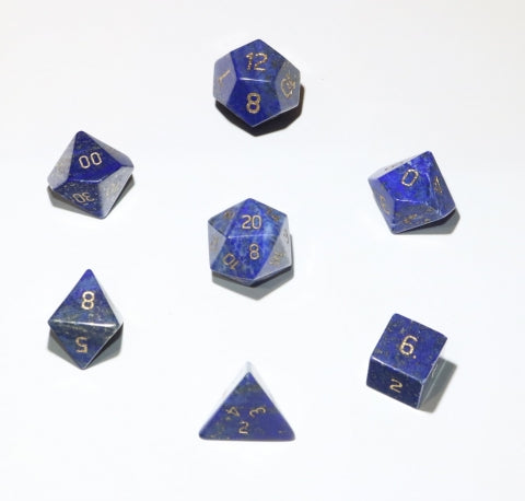 Gemstone Dice: Lapis - 7pc Set (16mm)