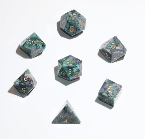 Gemstone Dice: Ruby Josite - 7pc Set (16mm)