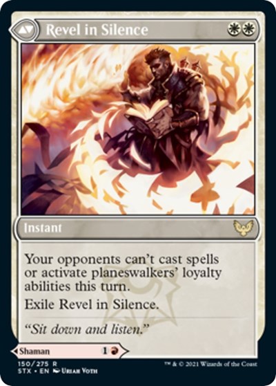 Flamescroll Celebrant // Revel in Silence [Strixhaven: School of Mages Prerelease Promos]