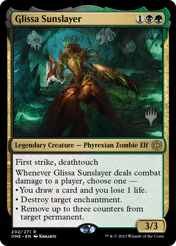 Glissa Sunslayer (Promo Pack) [Phyrexia: All Will Be One Promos]