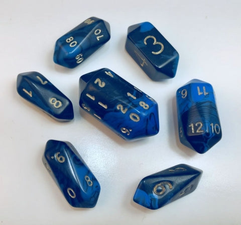 Crystal Dice: Oblivion Blue - 7pc RPG Set