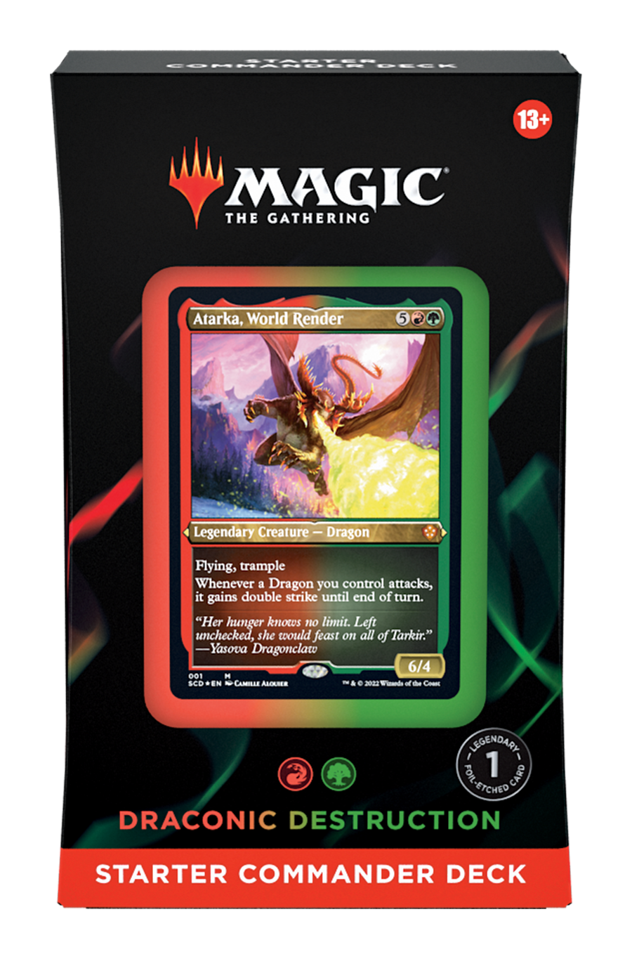 mtg dragon starter commander deck Amazon.com: Magic: The Gathering Starter Commander Deck Draconic Destruction (Red-Green) | Ready-to-Play Deck for Beginners and Fans | Ages 13+