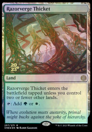 Razorverge Thicket [Phyrexia: All Will Be One Prerelease Promos]
