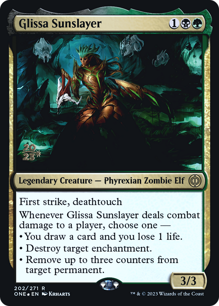 Glissa Sunslayer [Phyrexia: All Will Be One Prerelease Promos]