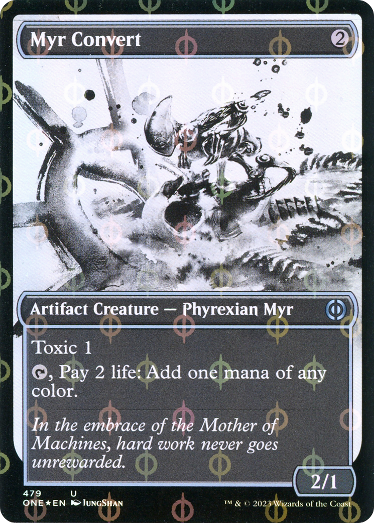 Myr Convert (Showcase Ichor Step-and-Compleat Foil) [Phyrexia: All Will Be One]