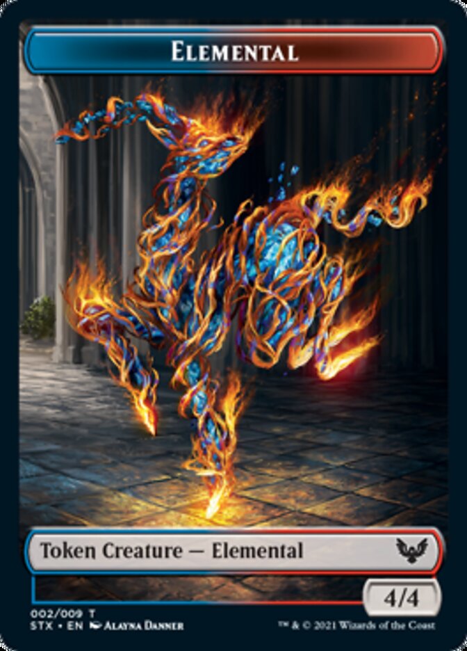 Elemental // Spirit Double-Sided Token [Strixhaven: School of Mages Tokens]