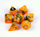 Giant Dice: Toxic Orange/Green - 7pc RPG Set