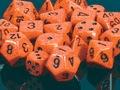 Picture of the Dice: Fire Speckled Polyhedral 7 Die Set - CHX25303
