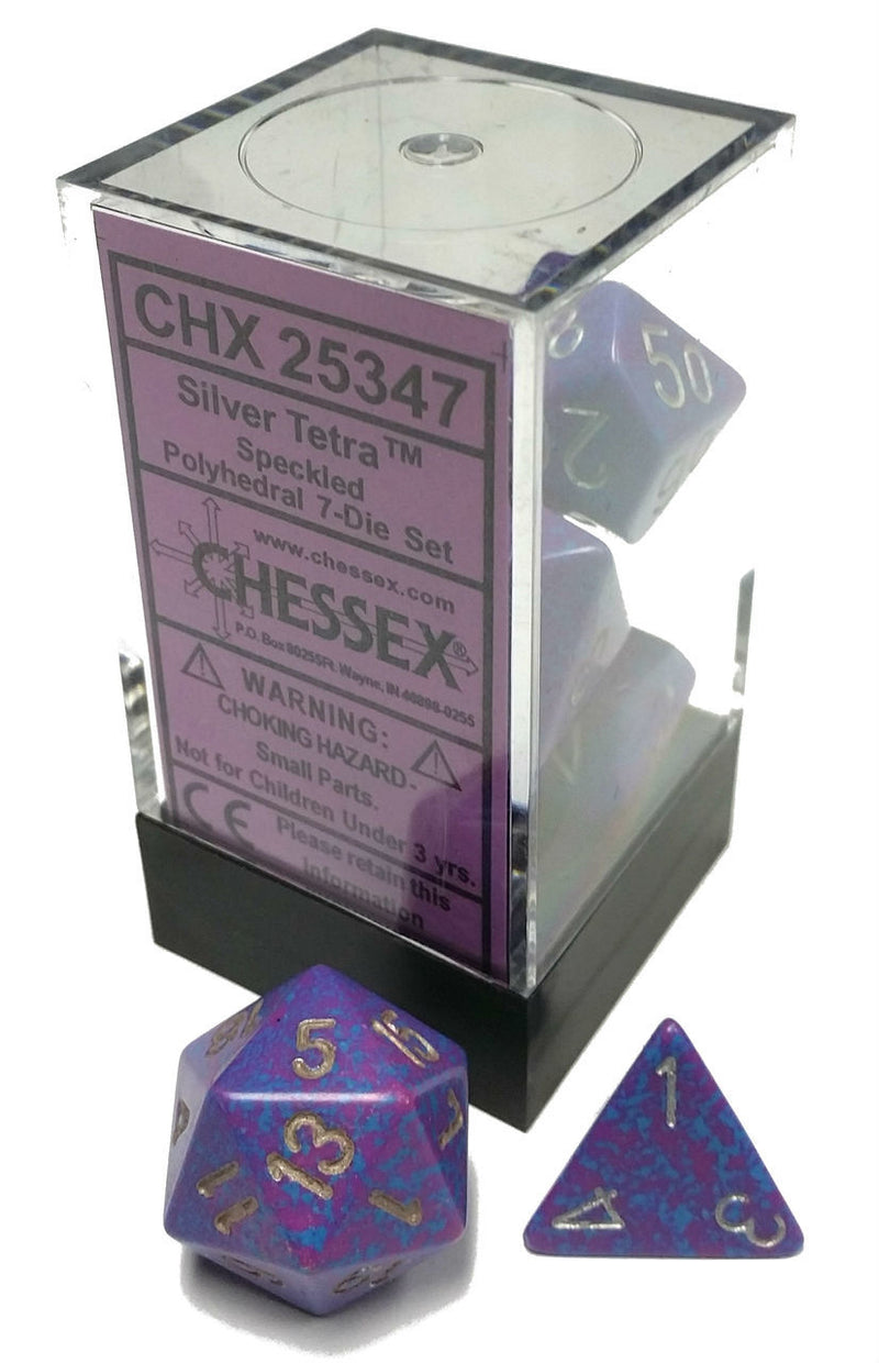 Picture of the Dice: Speckled Silver Tetra 7 Dice Set - CHX25347