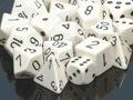 Picture of the Dice: Opaque White / Black 7 Dice Set - CHX25401