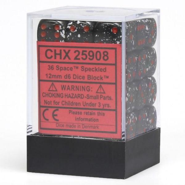 Picture of the Dice: 36 Space Speckled 12mm D6 Dice Block (12) - CHX25908