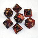 Picture of the Dice: Gemini Purple-Red / Gold 7 Dice Set - CHX26426