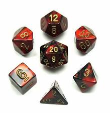 Picture of the Dice: Gemini Black-Red / Gold 7 Dice Set - CHX26433