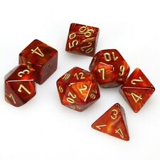 Picture of the Dice: Scarab Scarlet / Gold 7 Dice Set - CHX27414